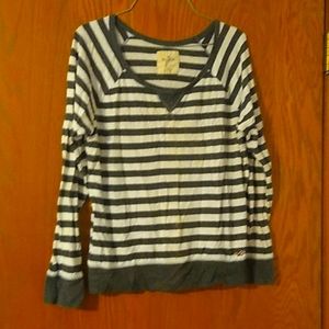 Black and white striped Hollister shirt